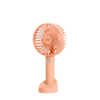 Portable Mini Handheld Fan with Rechargeable Battery and Fan Stand - Pink