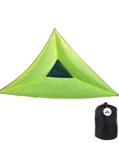 Portable Multiplayer Triangle Aerial Hammock for Camping Garden - Green