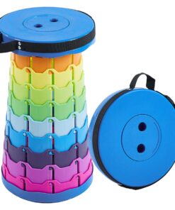 Portable Outdoor Folding Stool Beach Camping Chair - Colorful