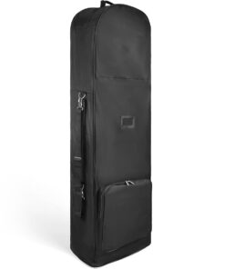 Portable Outdoor Golf Club Bag Carring Bag-with Silent Pulley - Black