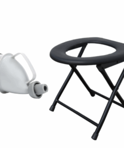 Portable Pee Funnel with Portable Camping Toilet Chair Set Outdoor Camping