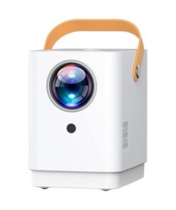 Portable Projector With Eye Protection Lens And 4K Display - White
