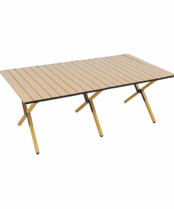 Portable Roll-top Rectangle Camping Folding Table with Carry Bag