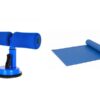 Portable Self Suction Sit Up Bar- Blue plus 173cm Exercise Mat - Blue