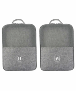 Portable Shoe Travel Organiser - 2 Pack - Grey