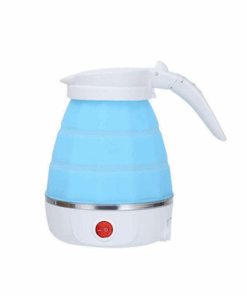 Portable Silicone Collapsible Travel Electric Kettle - Blue