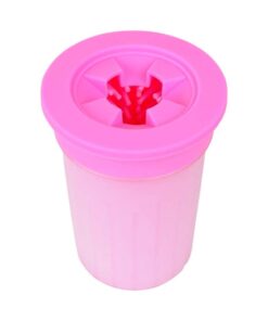 Portable Silicone Pet Foot Cleaning Brush Cup - Pink