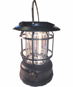 Portable Solar Camping Lamp - Black