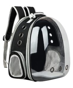 Portable Space Capsule Pet Carrier Backpack for Kittens - Black