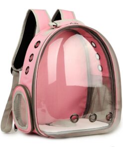 Portable Space Capsule Pet Carrier Backpack for Kittens - Pink