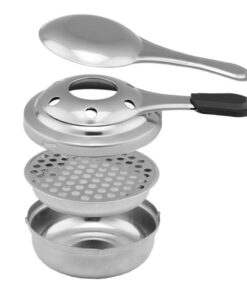Portable Stainless Steel Mini Fondue Pot Burner with Long Handle