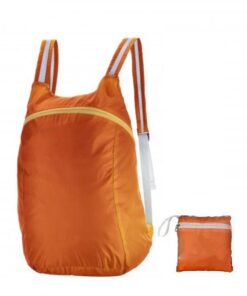 Portable Storage Backpack with Water Proof Pouch - Orange