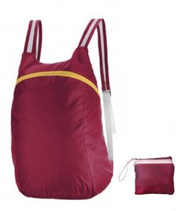 Portable Storage Backpack with Water Proof Pouch - Red