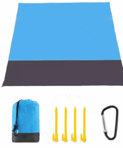 Portable Waterproof Beach Blanket Mat - Blue