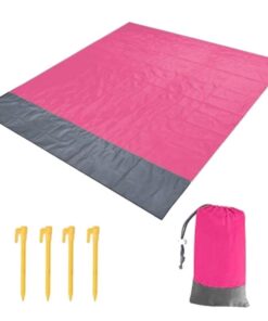 Portable Waterproof Beach Blanket Mat- Pink