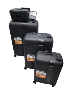 Power World My Choice 4pcs Travelers Luggage set with extendable handle - black