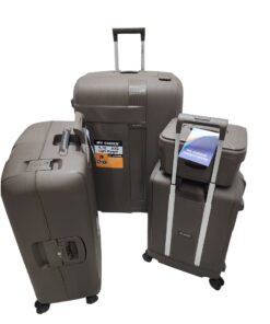 Power World My Choice 4pcs Travelers Luggage set with extendable handle - brown