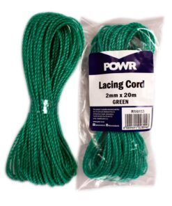 POWR Lacing Cord Green 2mm x 20 Metres