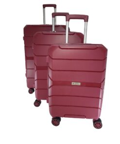 Pp High-Quality Luggage Set, 3 Piece Suitcase, Traver Bag, 3 Piece Luggage Bag - Dark Red