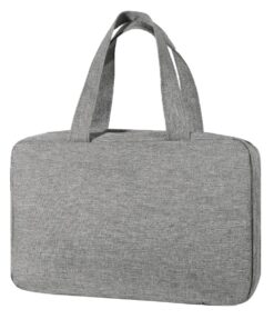 Pract Pack - Grey Travel Toiletry Bag with Hook - 27x19cm