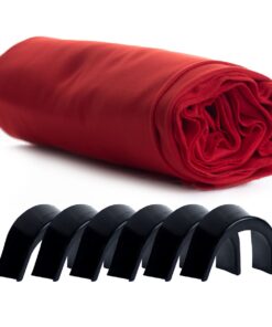 Premier Pool/Snooker Table Cloth and Pocket Liners Combo - Red