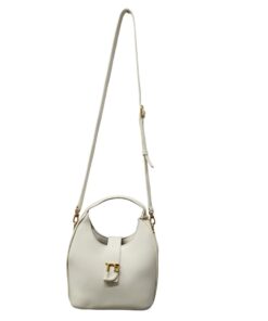 Premium genuine leather hand bag - white