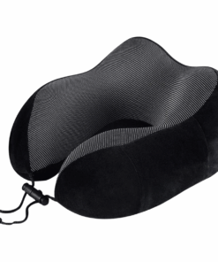 Premium Memory Foam Travel Neck Pillow - Black