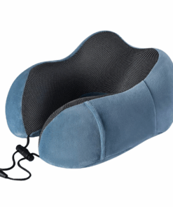 Premium Memory Foam Travel Neck Pillow - Blue