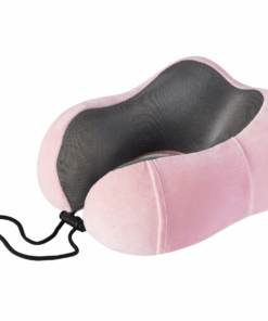 Premium Memory Foam Travel Neck Pillow - Pink