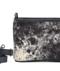 Premium Nguni Leather Sling Bag - Black
