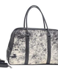 Premium Nguni Overnight Business Travel Bag - Black