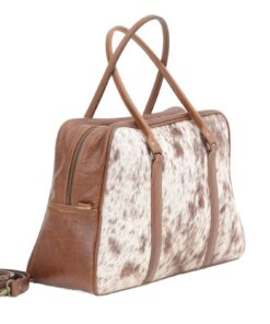 Premium Nguni Overnight Business Travel Bag - Brown