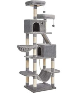 Premium Paws - 220 cm Extra Large Cat Scratch Post - Cat Tree - Cat Tower