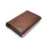 Premium Quality Pop Up Credit Card Holder Wallet RFID Blocking & Money Clip - Brunette