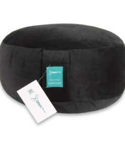Premium Round Meditation Yoga Cushion - Black