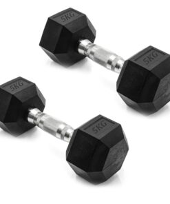 Premium Rubber Encased Hex Dumbbell - Set of 2