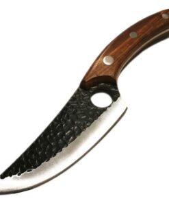 Premium Viking Knife Hand Forged Boning Knife with Sheath - Brown