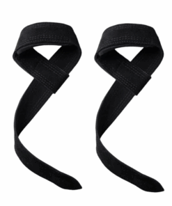 Premium Weightlifting and Strength Training Leather Straps - Black