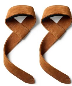 Premium Weightlifting and Strength Training Leather Straps - Brown