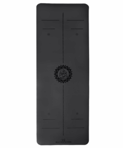 Premium Yoga Mat + Carry Stretch Strap - Midnight Black