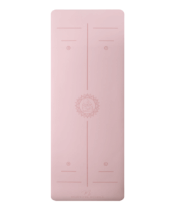 Premium Yoga Mat + Carry Stretch Strap - Pastel Pink