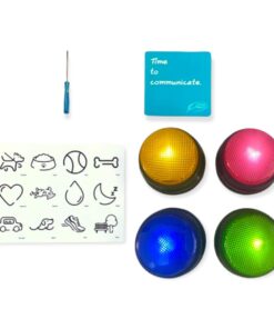 Prima Paws Talking Buttons - Green,Blue,Yellow,Pink