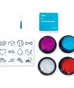 Prima Paws Talking Buttons - Red,White,Turquoise,Blue