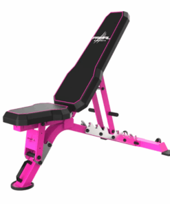 Prime Commercial Flat Incline & Decline Bench - Pink