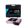 Prime Gas Single Burner Canister Camping Gas Stove with Travel Case - Pink