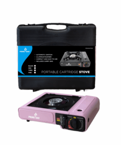 Prime Gas Single Burner Canister Camping Gas Stove with Travel Case - Pink