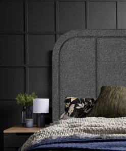 Primrose Double Headboard, Black/Silver