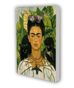 Print - Frida Kahlo - Artwork - Self Portrait with Necklace of thorns 1940