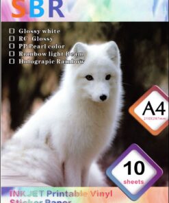 Printable A4 Vinyl Sticker Papers - 10 Sheets - Glossy White