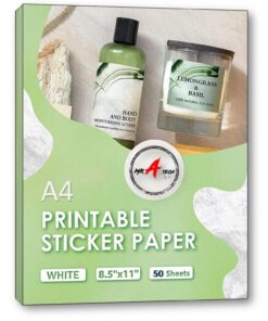Printable Sticker Photo Papers A4 for Inkjet Printer 50 Sheets Paper